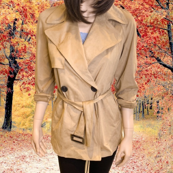 Zara Jackets & Blazers - Zara Microfibre Tan Jacket Size XS